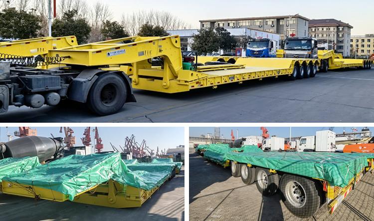 Lowboy cama baja de 4 ejes para transportar maquinaria pesada en venta en Argentina