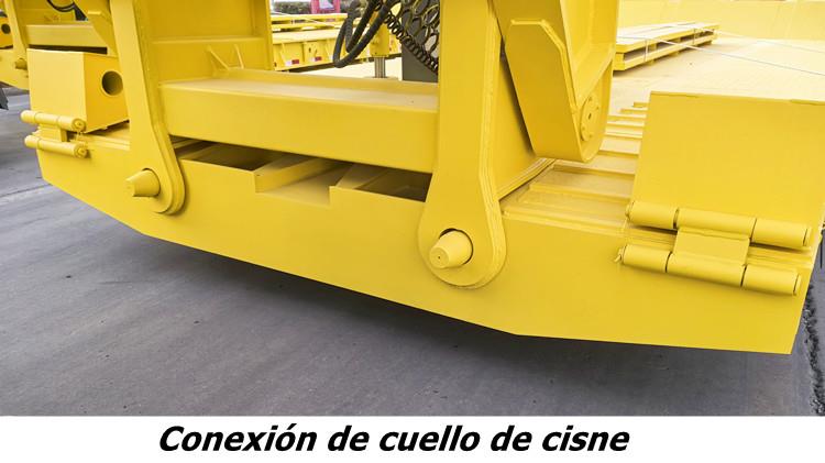 Lowboy cama baja de 4 ejes para transportar maquinaria pesada en venta en Argentina